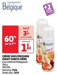 Crème sous pression isigny sainte-mère-Isigny Sainte Mère