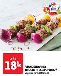 Viande bovine : brochettes 3 poivres-Huismerk - Auchan
