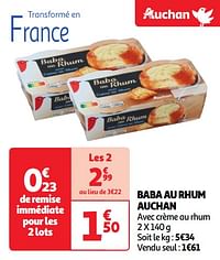 Baba au rhum auchan-Huismerk - Auchan