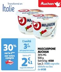 Mascarpone auchan-Huismerk - Auchan