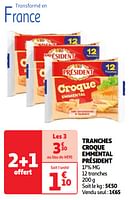 Promoties Tranches croque emmental président - Président - Geldig van 30/04/2024 tot 06/05/2024 bij Auchan