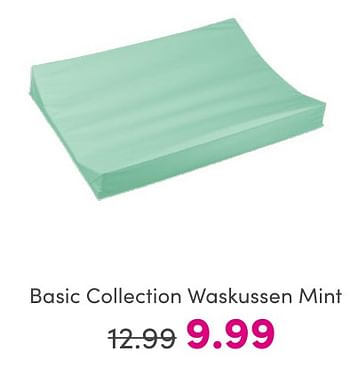 Promoties Basic collection waskussen mint - Basic Collection - Geldig van 30/04/2024 tot 06/05/2024 bij Baby & Tiener Megastore