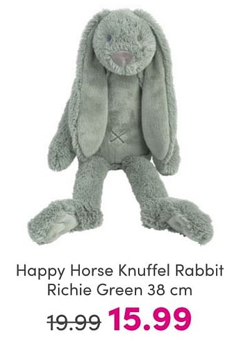 Promoties Happy horse knuffel rabbit richie green - Happy Horse - Geldig van 30/04/2024 tot 06/05/2024 bij Baby & Tiener Megastore