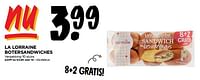 Promoties La lorraine botersandwiches - La Lorraine - Geldig van 01/05/2024 tot 07/05/2024 bij Jumbo