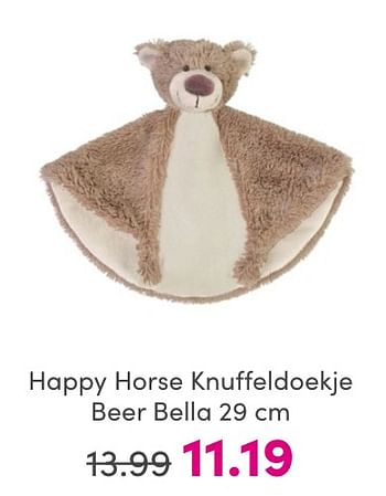 Promoties Happy horse knuffeldoekje beer bella - Happy Horse - Geldig van 30/04/2024 tot 06/05/2024 bij Baby & Tiener Megastore