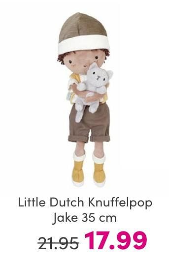 Promoties Little dutch knuffelpop jake - Little Dutch - Geldig van 30/04/2024 tot 06/05/2024 bij Baby & Tiener Megastore