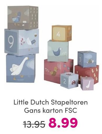 Promoties Little dutch stapeltoren gans karton fsc - Little Dutch - Geldig van 30/04/2024 tot 06/05/2024 bij Baby & Tiener Megastore