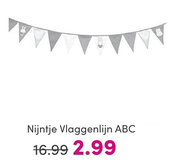 Promotions Nijntje vlaggenlijn abc - Nijntje - Valide de 30/04/2024 à 06/05/2024 chez Baby & Tiener Megastore