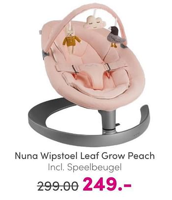 Promotions Nuna wipstoel leaf grow peach - Nuna - Valide de 30/04/2024 à 06/05/2024 chez Baby & Tiener Megastore