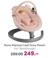 Promoties Nuna wipstoel leaf grow peach - Nuna - Geldig van 30/04/2024 tot 06/05/2024 bij Baby & Tiener Megastore