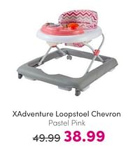 Xadventure loopstoel chevron pastel pink-Xadventure