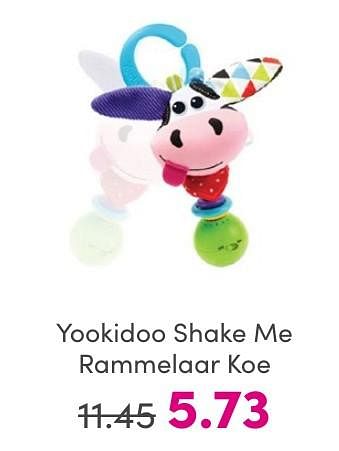 Promoties Yookidoo shake me rammelaar koe - Yookidoo - Geldig van 30/04/2024 tot 06/05/2024 bij Baby & Tiener Megastore