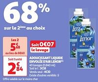 Promoties Adoucissant liquide envolée d`air lenor - Lenor - Geldig van 30/04/2024 tot 06/05/2024 bij Auchan