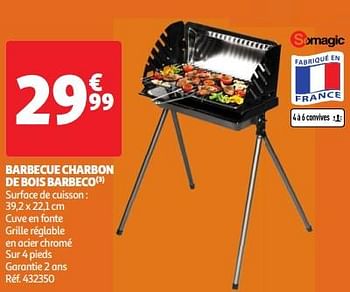 Promoties Barbecue charbon de bois barbeco - Somagic - Geldig van 30/04/2024 tot 06/05/2024 bij Auchan