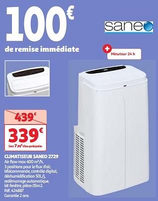 Promotions Climatiseur saneo 2729 - Saneo - Valide de 30/04/2024 à 06/05/2024 chez Auchan Ronq