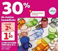 Promoties Le mug en verre empilable - Duralex - Geldig van 30/04/2024 tot 06/05/2024 bij Auchan