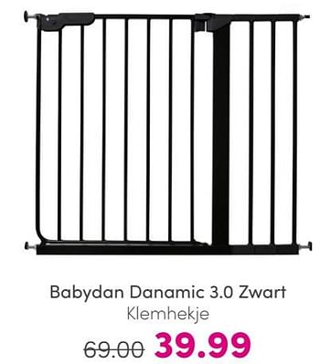 Promotions Babydan danamic 3.0 zwart klemhekje - Babydan - Valide de 30/04/2024 à 06/05/2024 chez Baby & Tiener Megastore