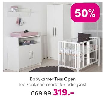 Promotions Babykamer tess open - Produit Maison - Baby & Tiener Megastore - Valide de 30/04/2024 à 06/05/2024 chez Baby & Tiener Megastore