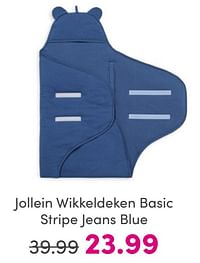 Jollein wikkeldeken basic stripe jeans blue-Jollein