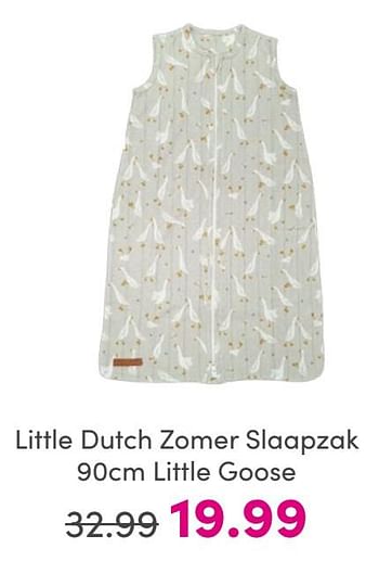 Promotions Little dutch zomer slaapzak little goose - Little Dutch - Valide de 30/04/2024 à 06/05/2024 chez Baby & Tiener Megastore