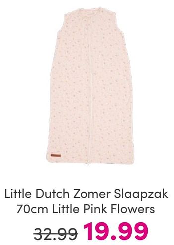Promotions Little dutch zomer slaapzak little pink flowers - Little Dutch - Valide de 30/04/2024 à 06/05/2024 chez Baby & Tiener Megastore