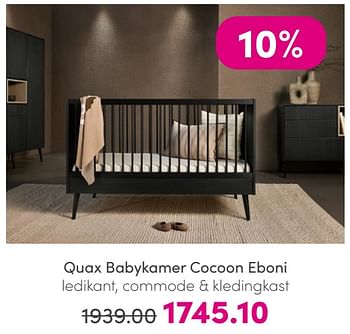 Promoties Quax babykamer cocoon eboni - Quax - Geldig van 30/04/2024 tot 06/05/2024 bij Baby & Tiener Megastore