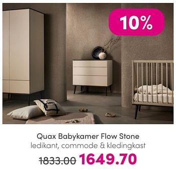 Promoties Quax babykamer flow stone - Quax - Geldig van 30/04/2024 tot 06/05/2024 bij Baby & Tiener Megastore