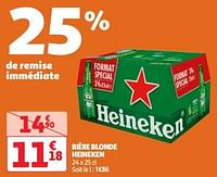 Promotions Bière blonde heineken - Heineken - Valide de 30/04/2024 à 06/05/2024 chez Auchan Ronq