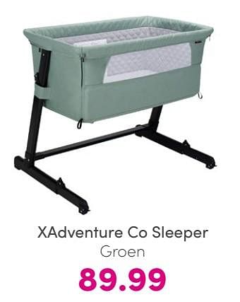 Promoties Xadventure co sleeper groen - Xadventure - Geldig van 30/04/2024 tot 06/05/2024 bij Baby & Tiener Megastore