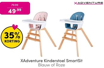 Promotions Xadventure kinderstoel smartsit blauw of roze - Xadventure - Valide de 30/04/2024 à 06/05/2024 chez Baby & Tiener Megastore