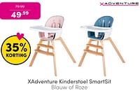 Xadventure kinderstoel smartsit blauw of roze-Xadventure