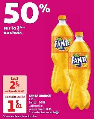 Promoties Fanta orange - Fanta - Geldig van 30/04/2024 tot 06/05/2024 bij Auchan