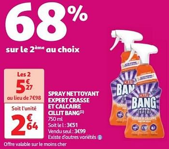 Promoties Spray nettoyant expert crasse et calcaire cillit bang - Cillit Bang - Geldig van 30/04/2024 tot 06/05/2024 bij Auchan