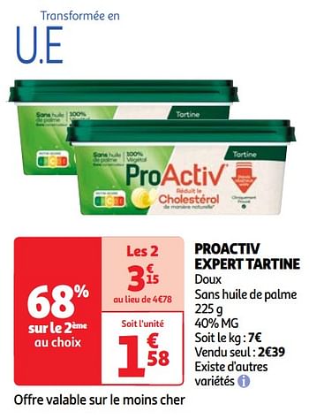 Promotions Proactiv expert tartine - Pro-Activ - Valide de 30/04/2024 à 06/05/2024 chez Auchan Ronq