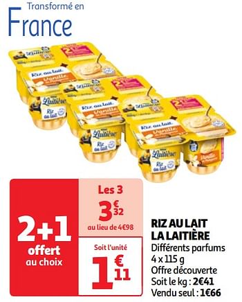 Promoties Riz au lait la laitière - Nestlé - Geldig van 30/04/2024 tot 06/05/2024 bij Auchan