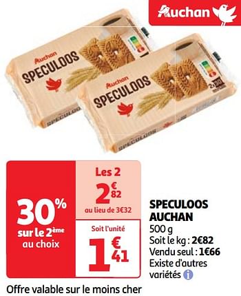 Promoties Speculoos auchan - Huismerk - Auchan - Geldig van 30/04/2024 tot 06/05/2024 bij Auchan