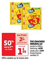 Promotions Tuc crackers original lu - Lu - Valide de 30/04/2024 à 06/05/2024 chez Auchan Ronq