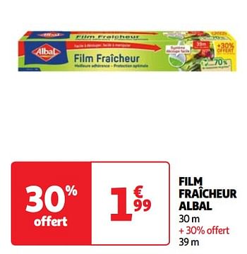 Promotions Film fraîcheur albal - Albal - Valide de 30/04/2024 à 06/05/2024 chez Auchan Ronq