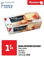 Promotions Baba au rhum auchan - Produit Maison - Auchan Ronq - Valide de 30/04/2024 à 05/05/2024 chez Auchan Ronq
