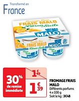 Promotions Fromage frais malo - Malo - Valide de 30/04/2024 à 05/05/2024 chez Auchan Ronq