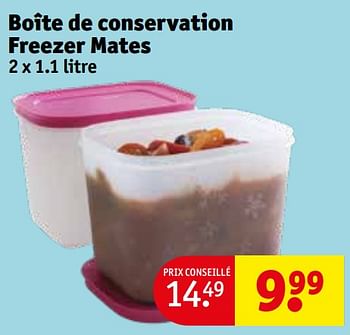 Promoties Boîte de conservation freezer mates - Tupperware - Geldig van 30/04/2024 tot 12/05/2024 bij Kruidvat