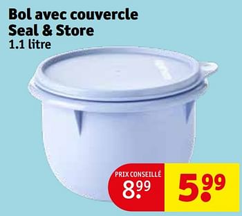 Promoties Bol avec couvercle seal + store - Tupperware - Geldig van 30/04/2024 tot 12/05/2024 bij Kruidvat