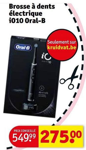 Promotions Brosse à dents électrique io10 oral-b - Oral-B - Valide de 30/04/2024 à 12/05/2024 chez Kruidvat