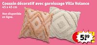 Promotions Coussin décoratif avec garnissage villa volance - Villa Volance - Valide de 30/04/2024 à 12/05/2024 chez Kruidvat
