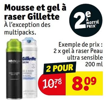 Promotions Gel à raser peau ultra sensible - Gillette - Valide de 30/04/2024 à 12/05/2024 chez Kruidvat