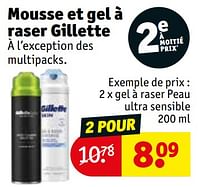 Promotions Gel à raser peau ultra sensible - Gillette - Valide de 30/04/2024 à 12/05/2024 chez Kruidvat