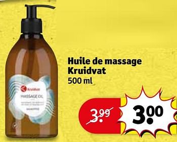 Promoties Huile de massage kruidvat - Huismerk - Kruidvat - Geldig van 30/04/2024 tot 12/05/2024 bij Kruidvat