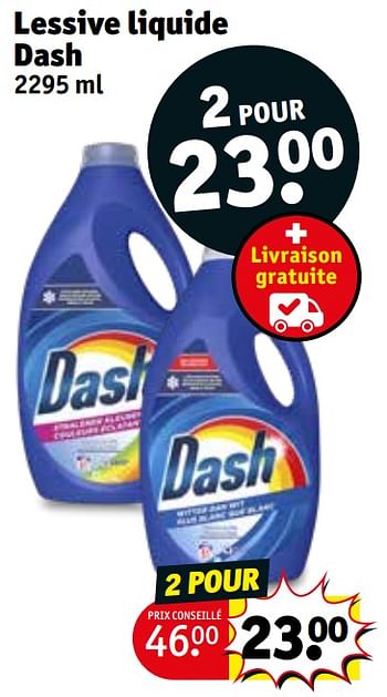 Promoties Lessive liquide dash - Dash - Geldig van 30/04/2024 tot 12/05/2024 bij Kruidvat