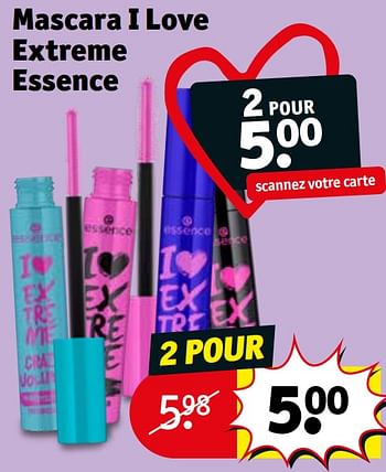 Promoties Mascara i love extreme essence - Essence - Geldig van 30/04/2024 tot 12/05/2024 bij Kruidvat