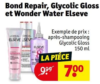 Promoties Après-shampooing glycolic gloss - L'Oreal Paris - Geldig van 30/04/2024 tot 12/05/2024 bij Kruidvat